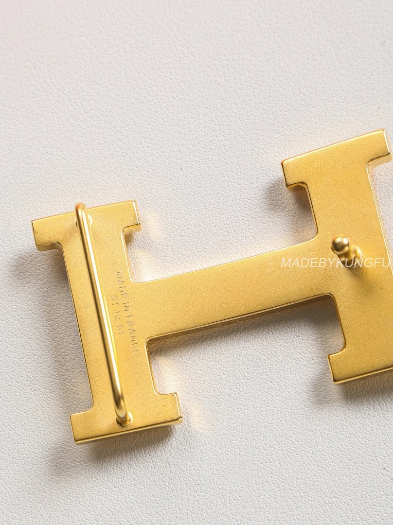 【A+ Item ID 8399 Hermes 3-2020Ss (Classic H Logo Letter Belt Double Sided Calf Leath) - Image 10
