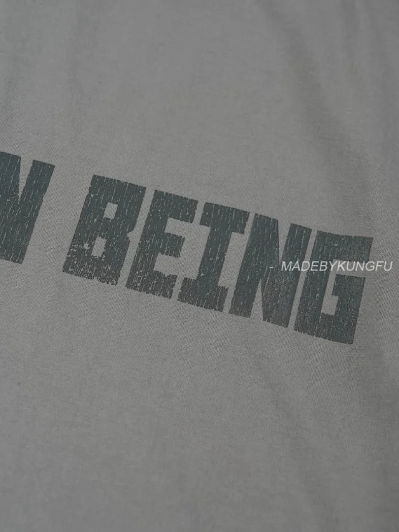 【A+ Item ID 9002 BLCG Letter Printed Round Neck Short Sleeved Shirt - Image 21