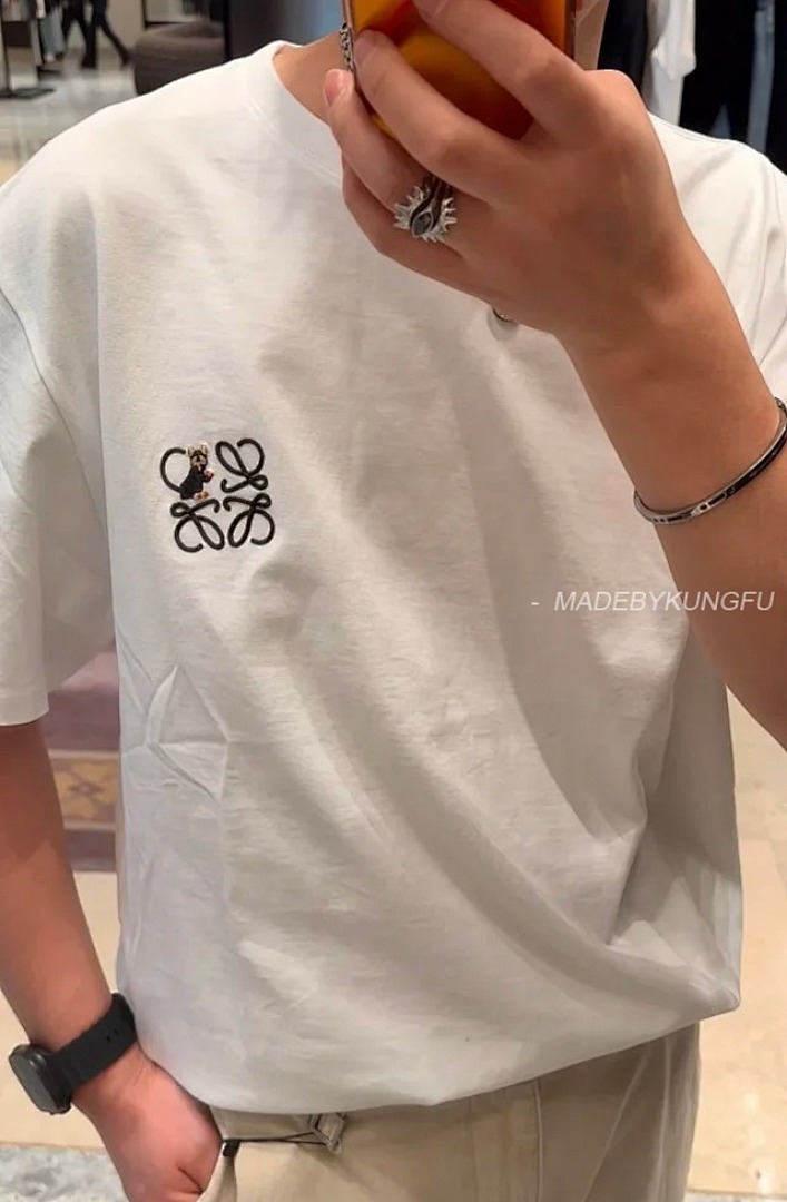 【A+ Item ID 9013 Loex Wain Joint 3D Embroidery Craftsmanship Round Neck Cat - Image 5