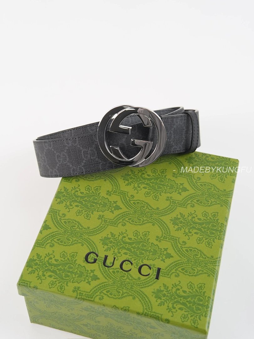 【A+ Item ID 8397 GUCC1 Pair G“ High-End Hardware ” Canvas Leather Belt With Buckle (Me) - Image 11