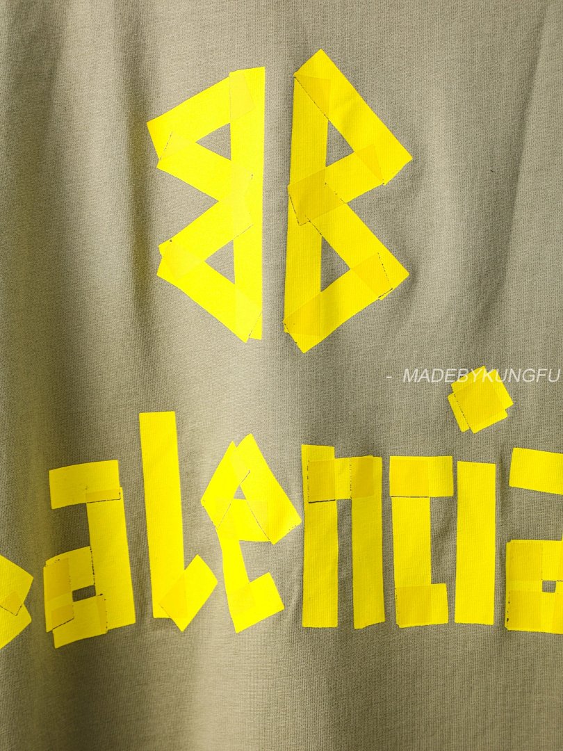 【A+ Item ID 8278 Balenc1Aga (Paris-2023S Pattern Paper Series Short Sleeves Retro) - Image 2