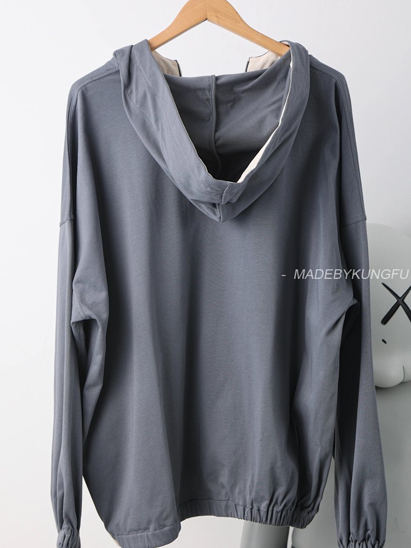 【A+ Item ID 8028 Jil-S@Nder- Gilsanda -2024Ss- Half-Zip Web Hoodie -Oversize Version - Image 16