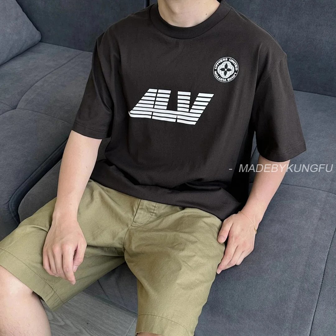 【A+ Item ID 8270 Advanced Customization -2022Ss Earth Pattern Stripe Printed Short Slee
