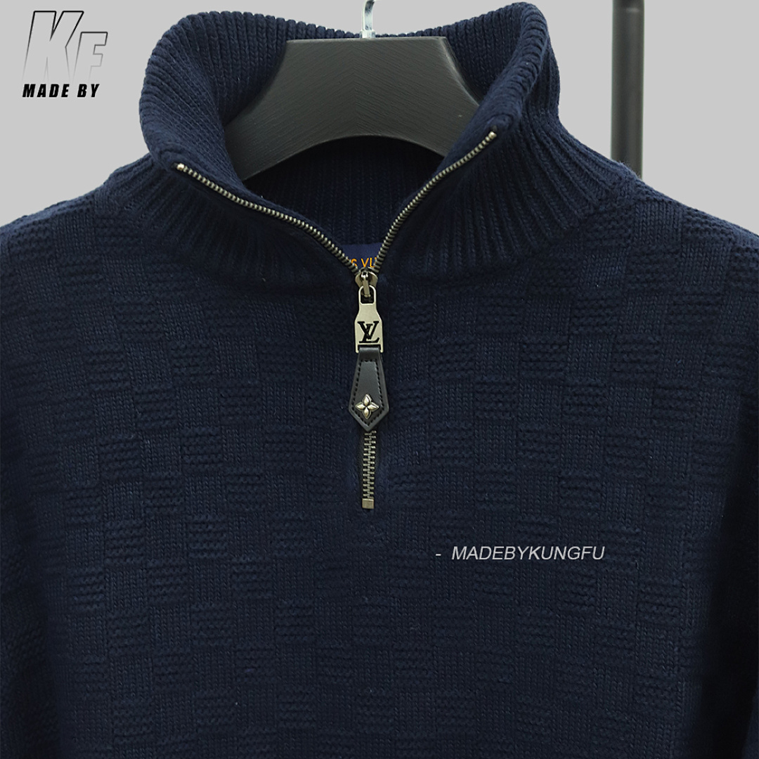 Louis Vuitton 1V Wool Bend Checkerboard 1/4 Zip Sweater - Image 15