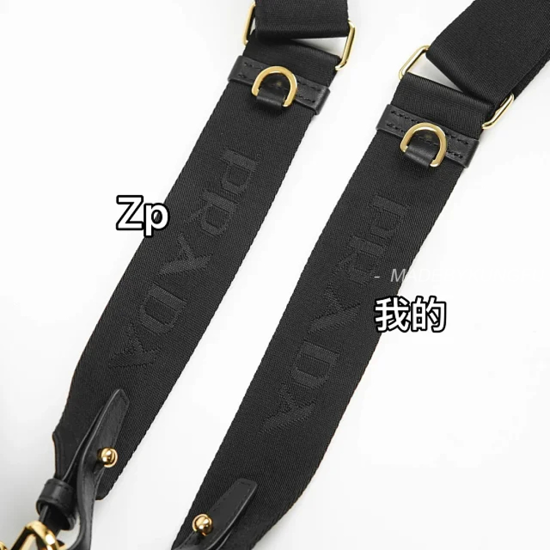 【A+ Item ID 9069 PRA Enamel Metal Triangle Logo Nylon Shoulder Cross Handbag Black Large - Image 33