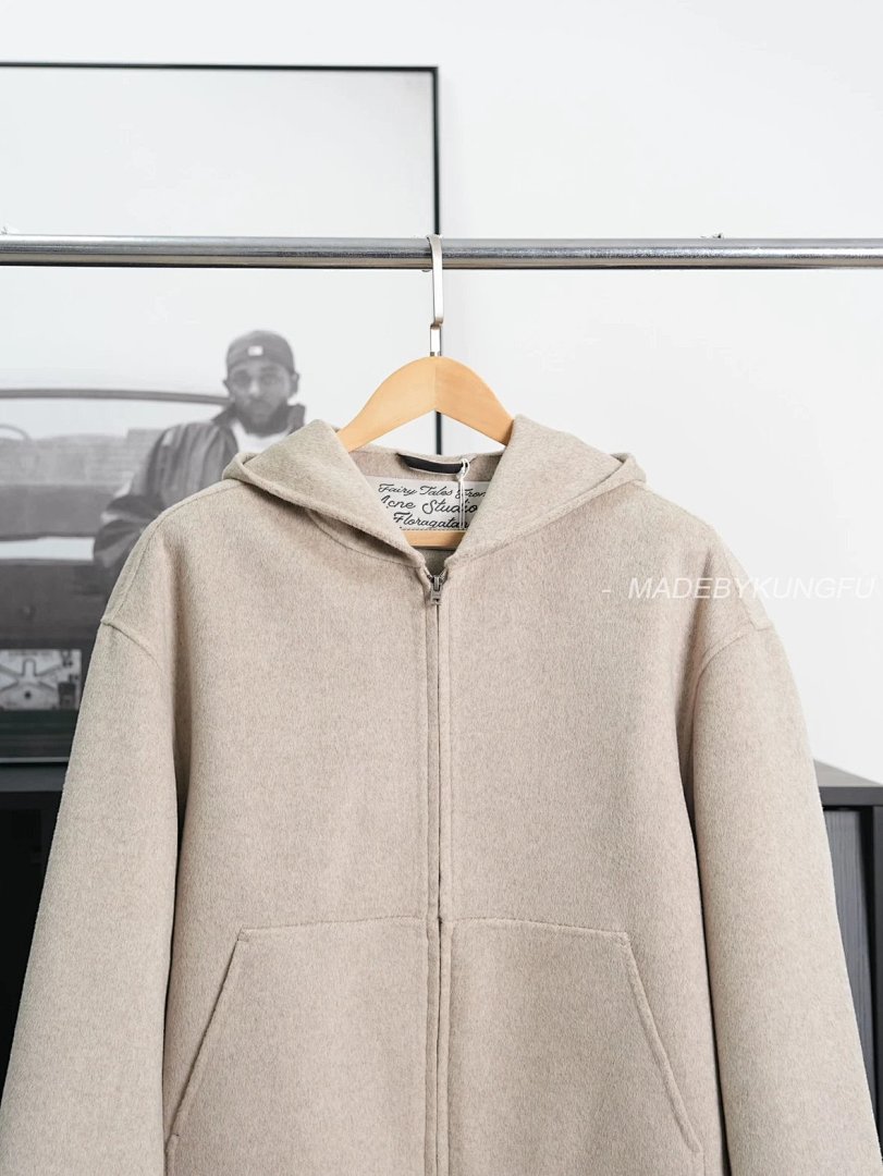【A+ Item ID 8009 Acne-“92_6% Wool ➕7_4% Cashmere ”SS25FW25 Solid Color Loose Off Should - Image 14