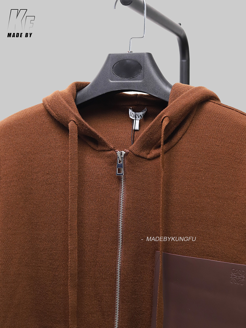 Other Loe 100% Wool Leather Zipper Hoodie - Image 31