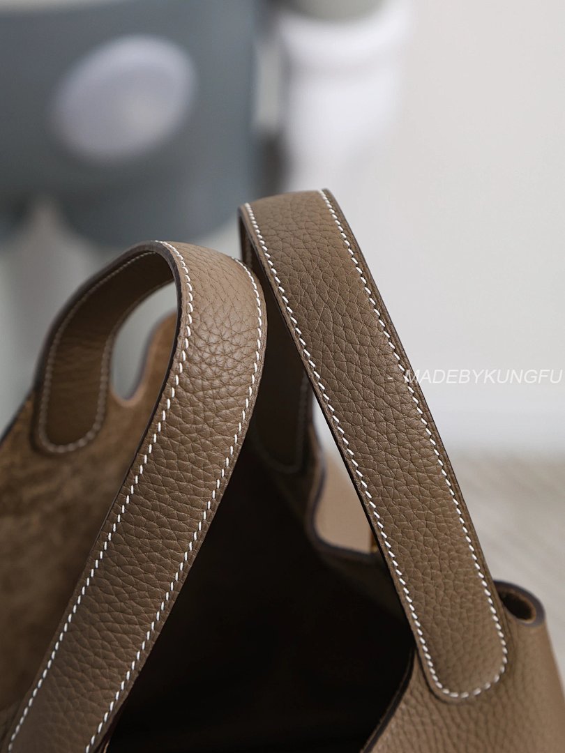 【A+ Item ID 8487 HERME3-Majia-Picoting-Lock-18- Gold Buckle (Calf Leather Vegetable) - Image 2