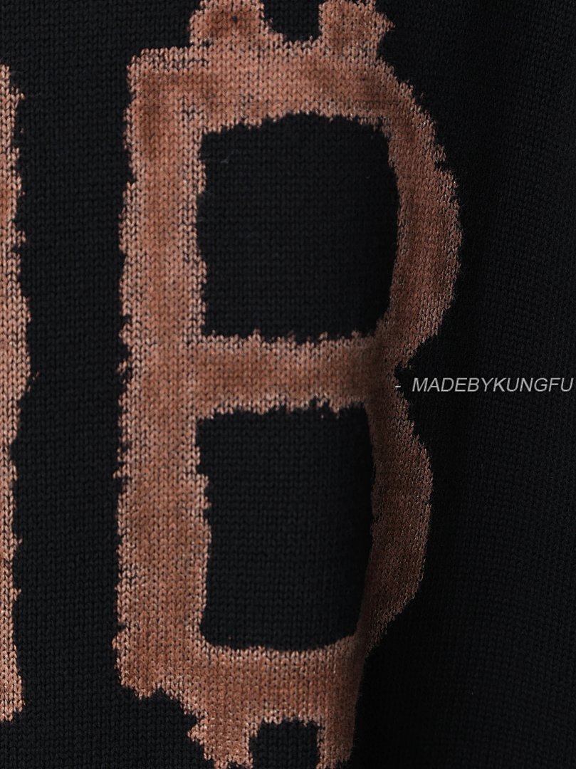 【A+ Item ID 8250 Balenci@Ga- Paris -2024Ss- Mud Dyed Double B Printed Sweater (Turtlen) - Image 12