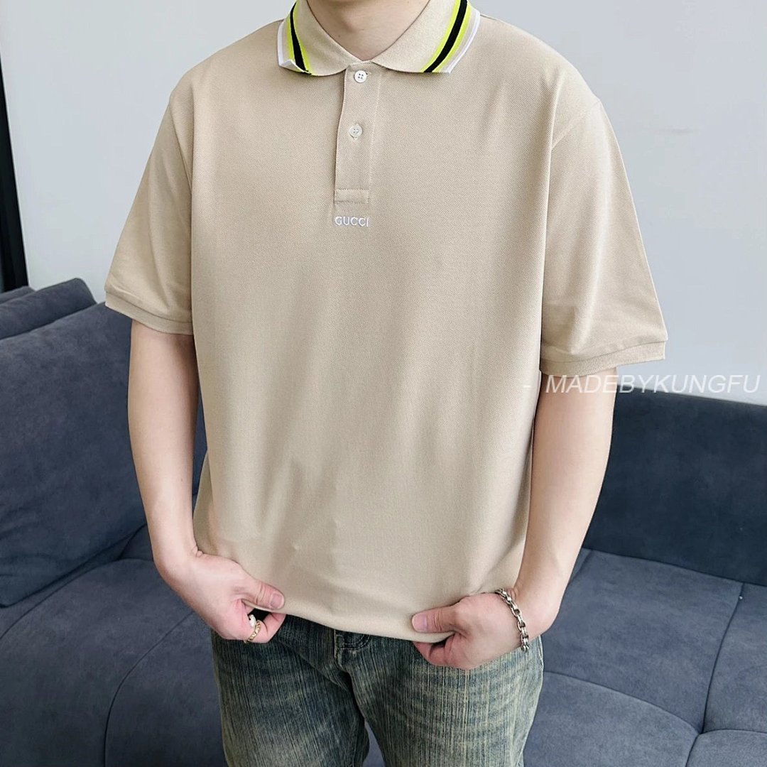 【A+ Item ID 8313 GUCC1-GC-2024Ss-Basic Striped Collar Polo Shirt (High Setting Bead Co) - Image 22