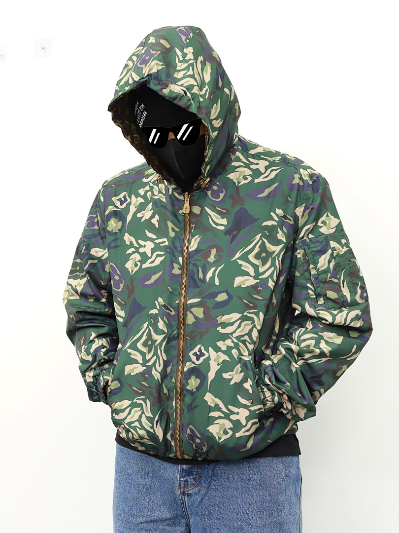 Christian Louboutin 1V Camouflage Reversible Windbreaker - Image 12