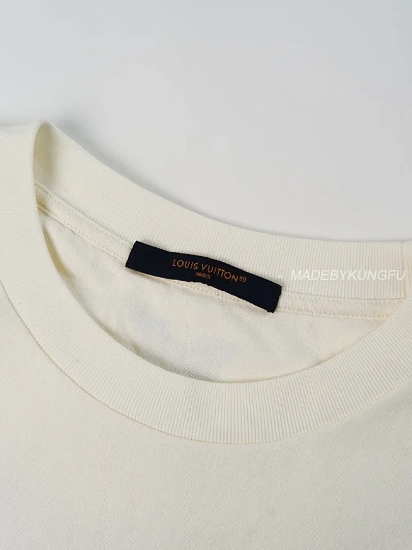 【A+ Item ID 9017 1V Pure Cotton Water Soluble Letter Embroidered Knitted T-Shirt - Image 21