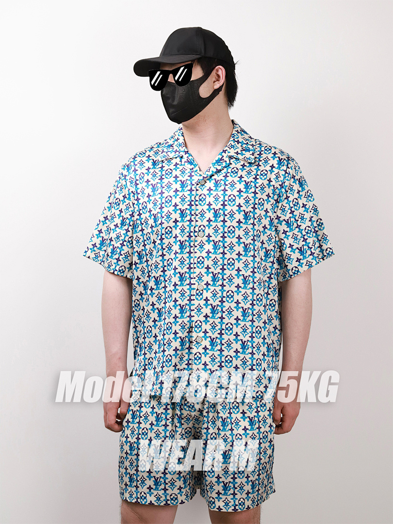 Other 1V Mulberry Silk Blended Cuban Collar Shirt - Image 2