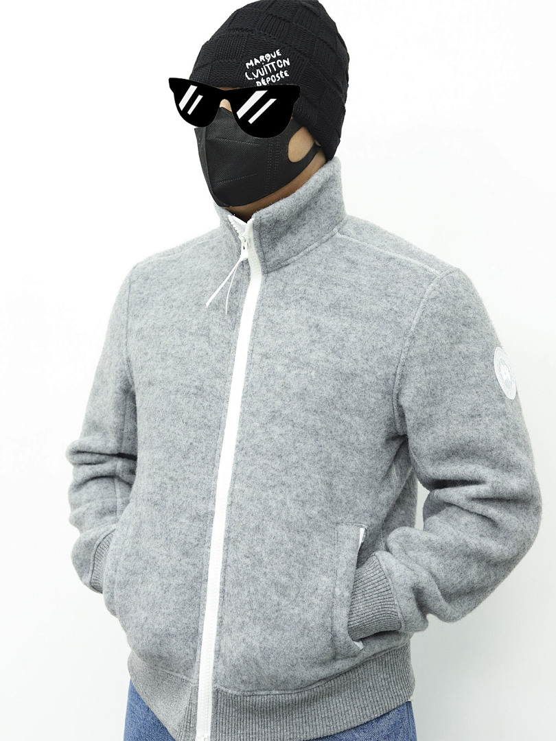 Christian Louboutin CG Stand Collar Fleece Wool Jacket - Image 6