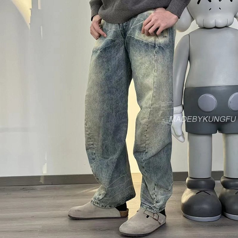 【A+ 【A+ Item ID 8337 Acne Studios-FW252006M _Heavy Duty Washed_ Loose Low Waist Wide Leg Cu, photo 1