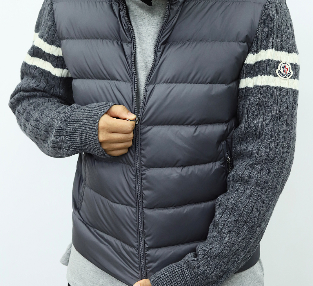 Other Mon Padded Corduroy Wool Cardigan (Grey) - Image 9