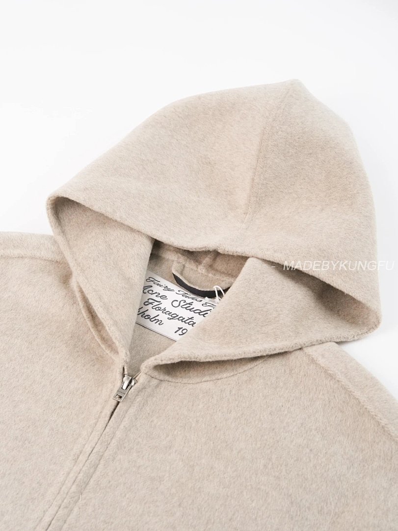 【A+ Item ID 8009 Acne-“92_6% Wool ➕7_4% Cashmere ”SS25FW25 Solid Color Loose Off Should - Image 7