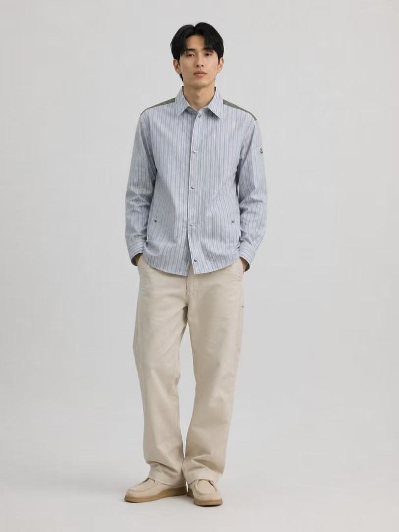 Christian Louboutin MON Striped Patchwork Shirt - Image 6