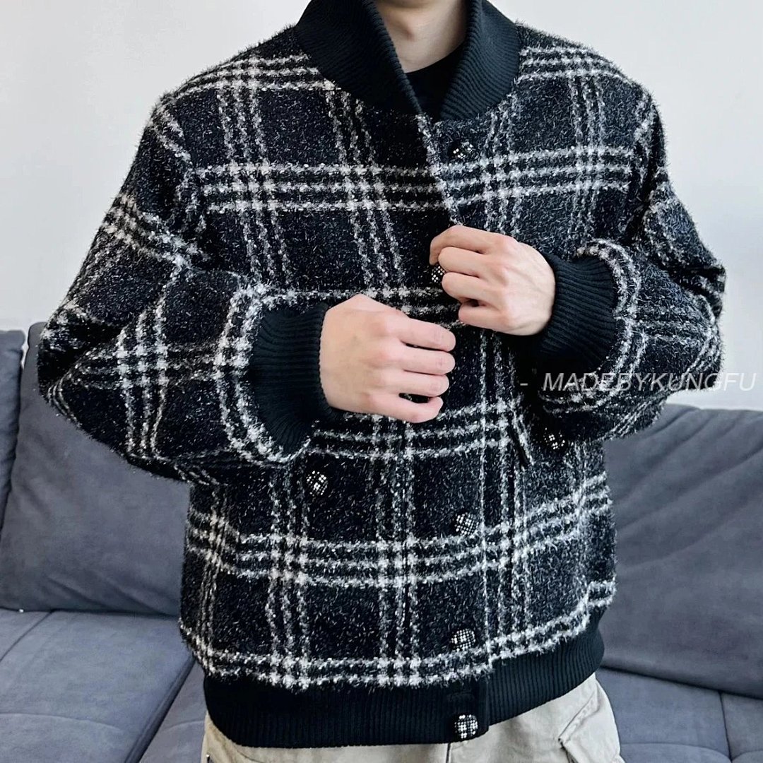 【A+ Item ID 8026 CHANE1- Chanel 22K Tweed Black And White Checkered Floral Coat