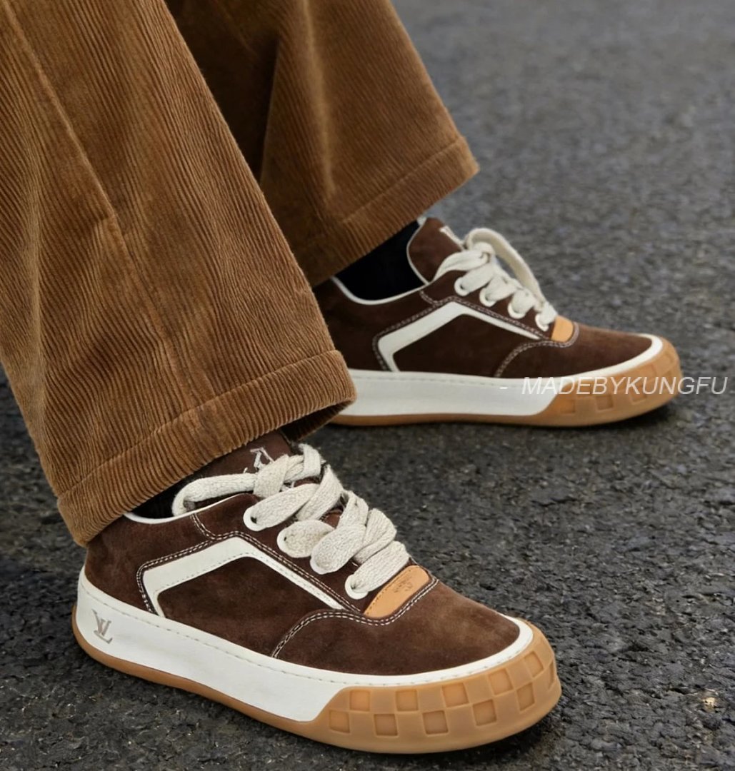 【A+ Item ID 9036 1V High End Custom Tilted Suede Calf Leather Round Toe Lace Up Biscuit Shoes Low T - Image 7