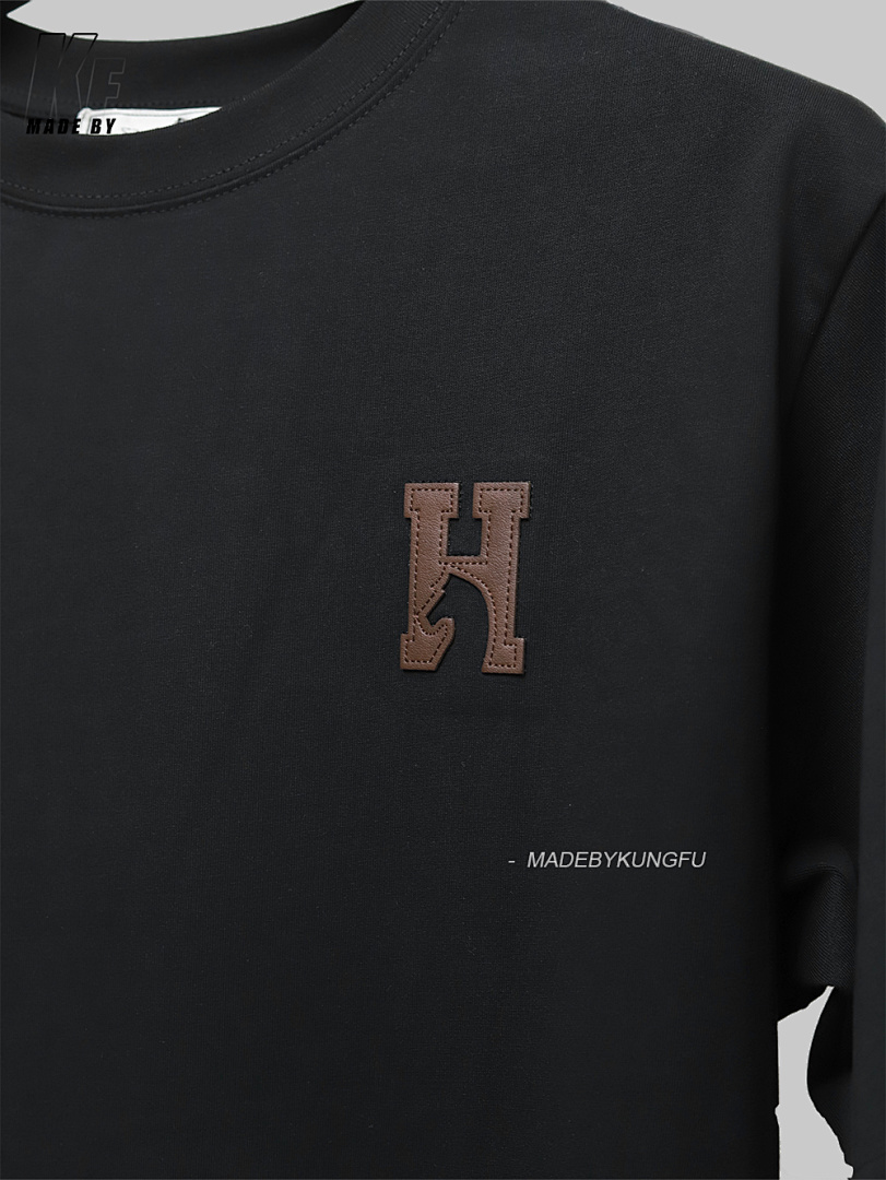 Other Herms Leather Label Embroidered Tee - Image 12