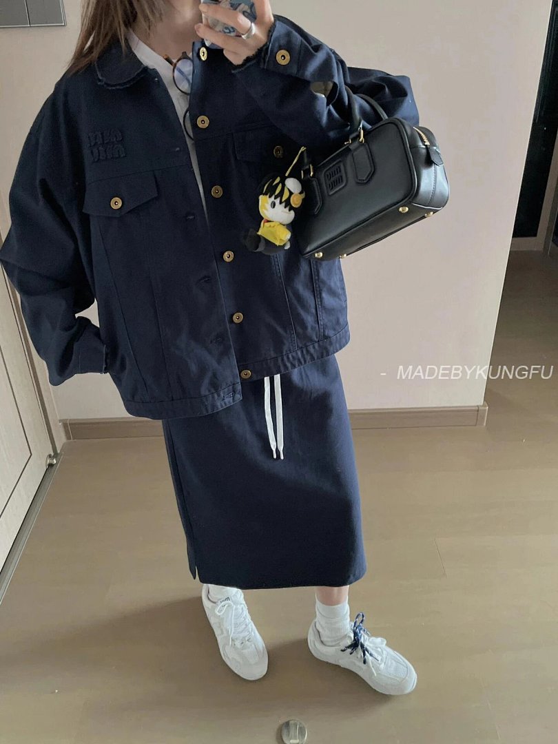 【A+ Item ID 8046 MiuM1U-Miu-2024-Ss-Workwear Pocket Design (Retro Style Lapel Breasted) - Image 36