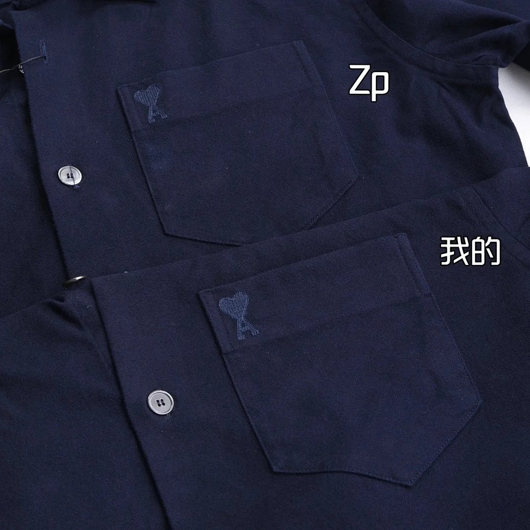 【A+ Item ID 8212 AmiParis-2023Ss Classic (Workwear Pocket Shirt Heavyweight Fabric) - Image 28