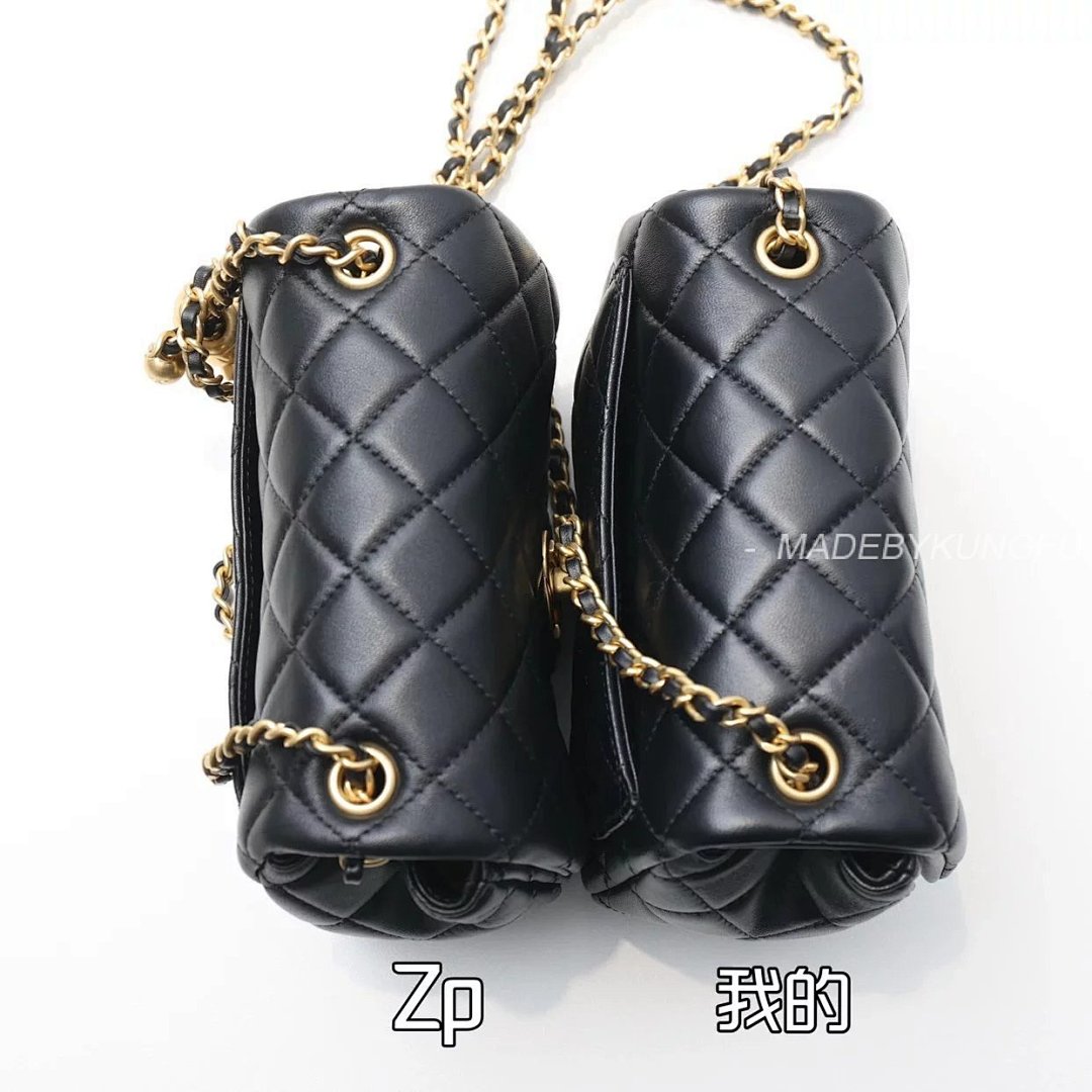 【A+ Item ID 8460 CHANEL (Classic Chain Bag Mini Golden Bead Square Fat Flip Sm) - Image 37