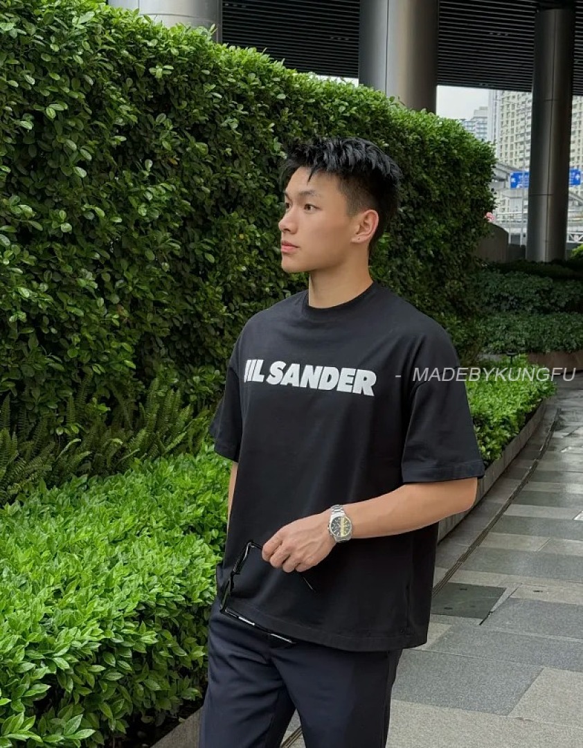 【A+ Item ID 9029 JIL SANDER Flat Bottom Round Neck Short Sleeve T-Shirt Loose Fit - Image 7