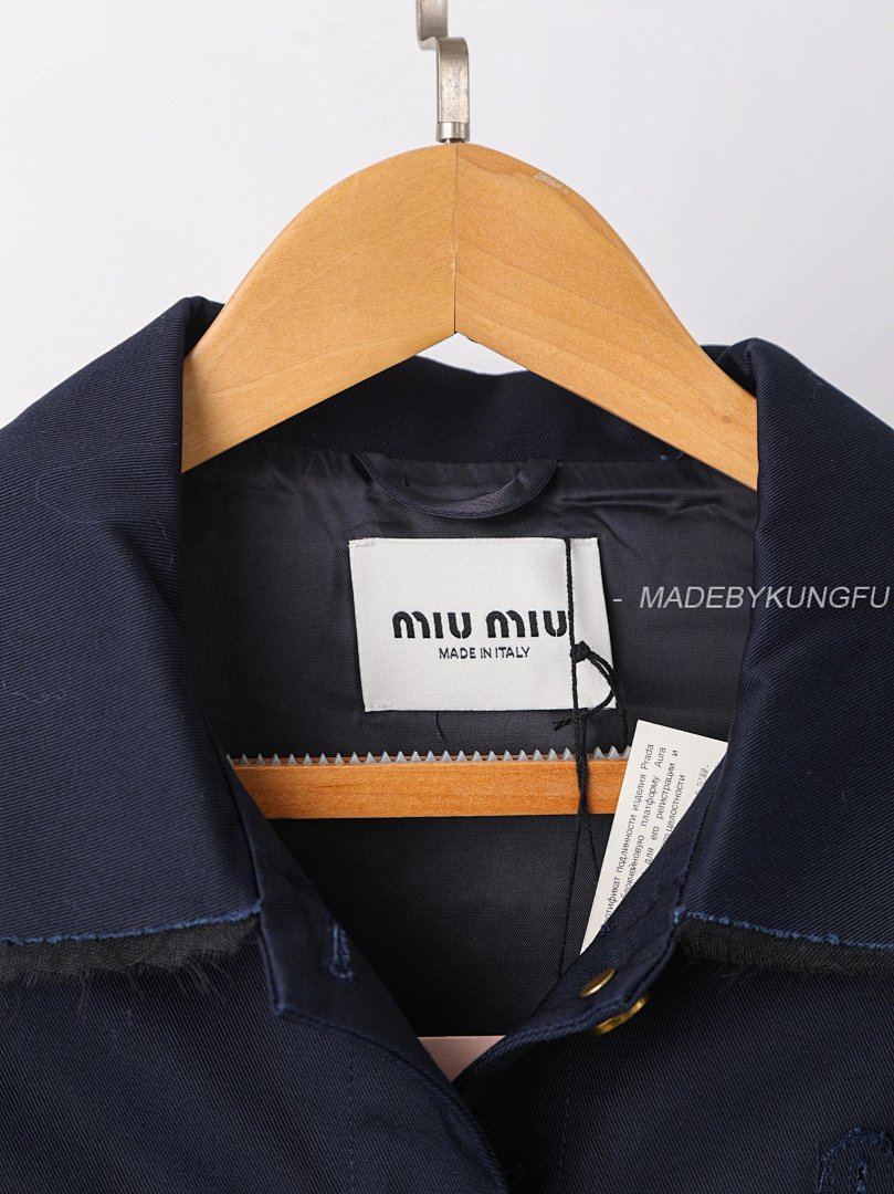 【A+ Item ID 8046 MiuM1U-Miu-2024-Ss-Workwear Pocket Design (Retro Style Lapel Breasted) - Image 13