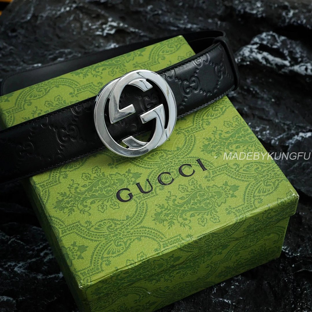 【A+ Item ID 8396 GUC Belt (Pair G Logo Classic Old Flower Embossed Black B) - Image 18