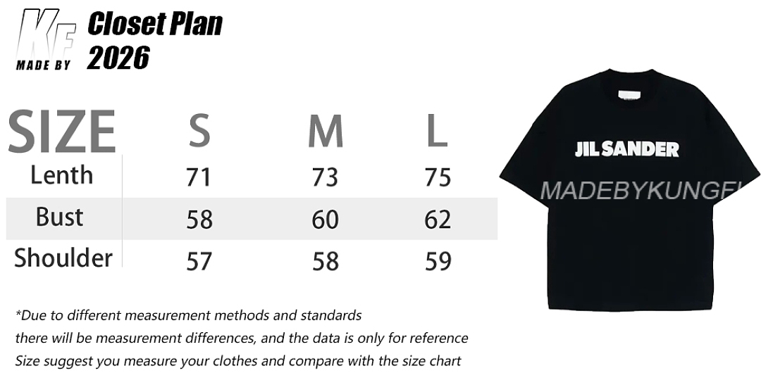 【A+ Item ID 9029 JIL SANDER Flat Bottom Round Neck Short Sleeve T-Shirt Loose Fit - Image 2