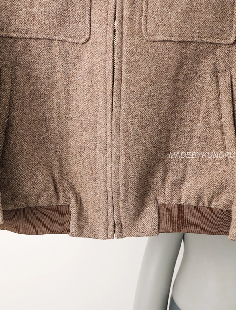 【A+ Item ID 8035 M1U-Miu-2024-Ss-Herringbone Wool Harrington Jacket (Stand Collar Work) - Image 18