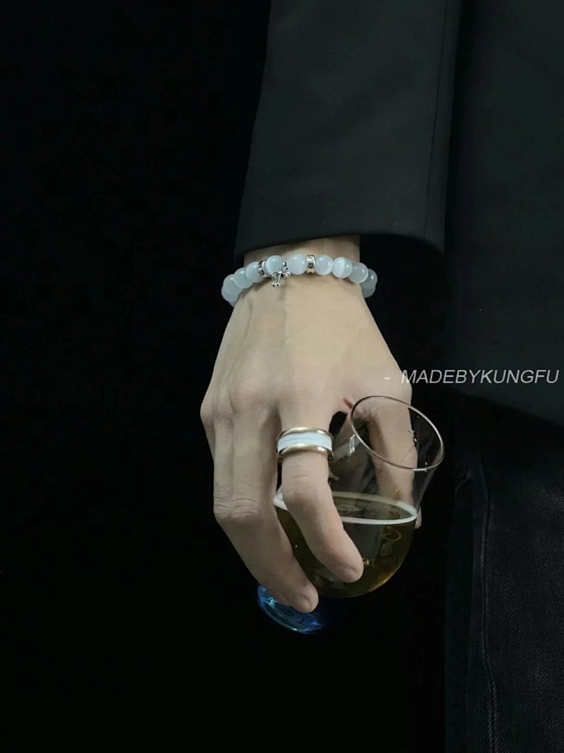 【A+ Item ID 8374 Chrome-Hearts- Crow Heart (Classic Opal Bracelet Sterling Silver) - Image 2