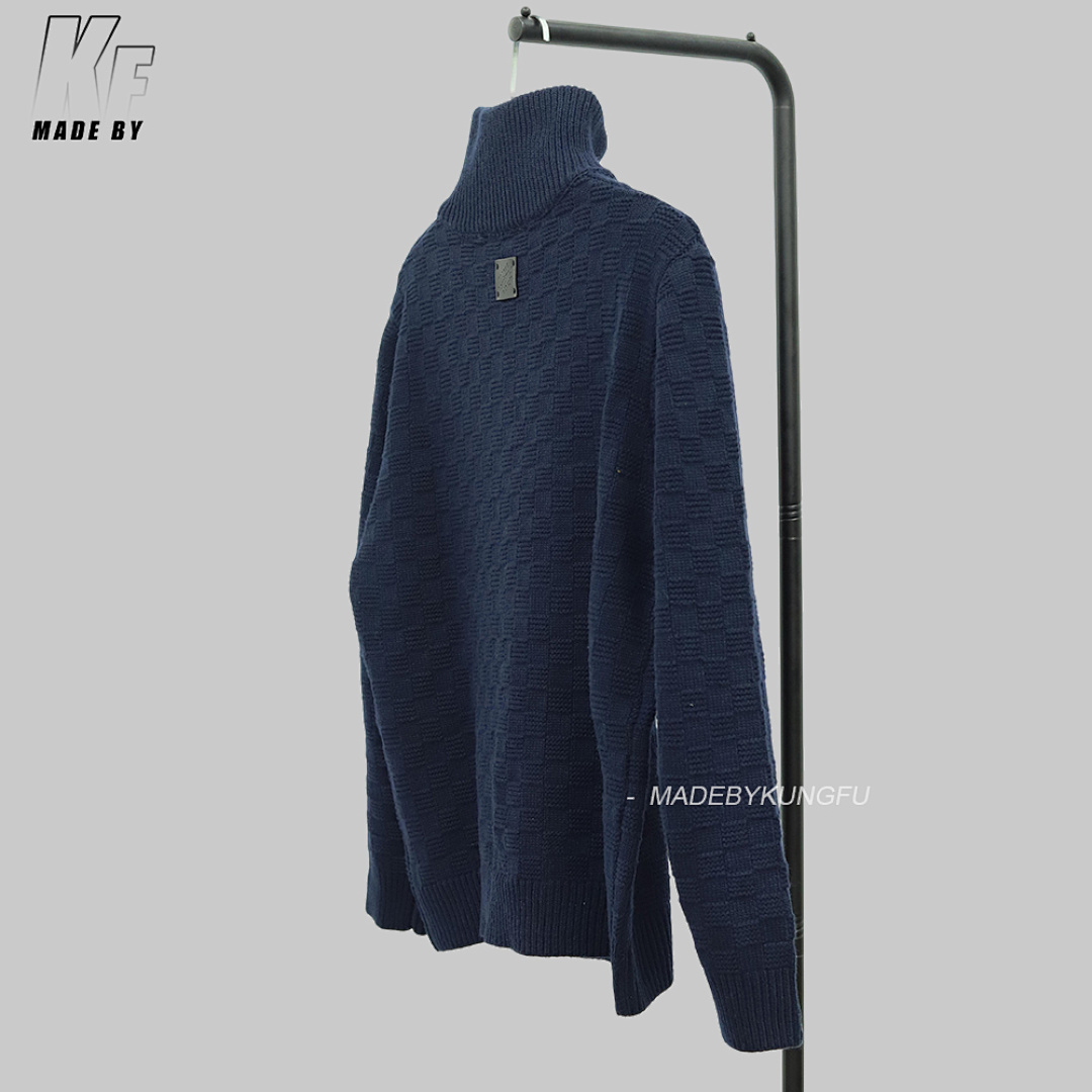 Louis Vuitton 1V Wool Bend Checkerboard 1/4 Zip Sweater - Image 11