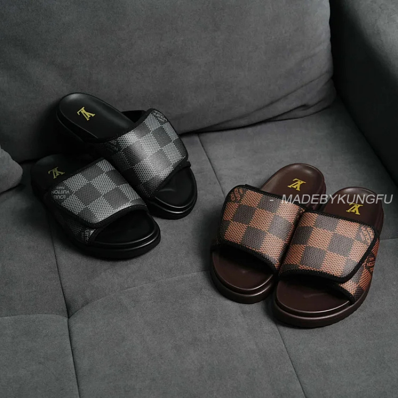 【A+ 【A+ Item ID 9062 1V MD Polyurethane Foam Soft Bottom Pattern Jacquard Fabric Velcro Slippers, photo 1