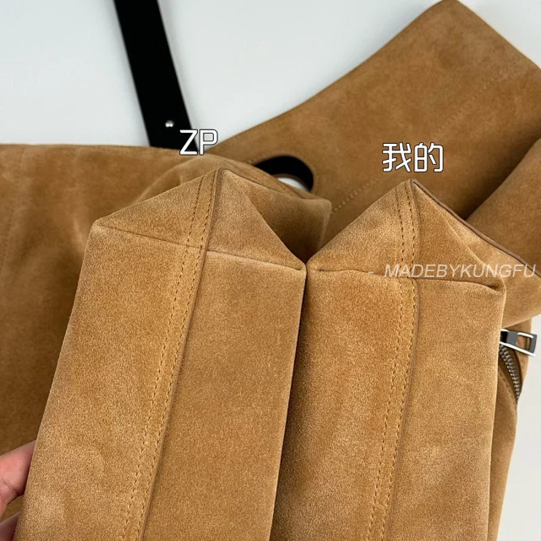 【A+ Item ID 9088 LOE Bob Special Structure Hand-Held Hollowshoulder Bag Imported Thick Suede Folda - Image 43