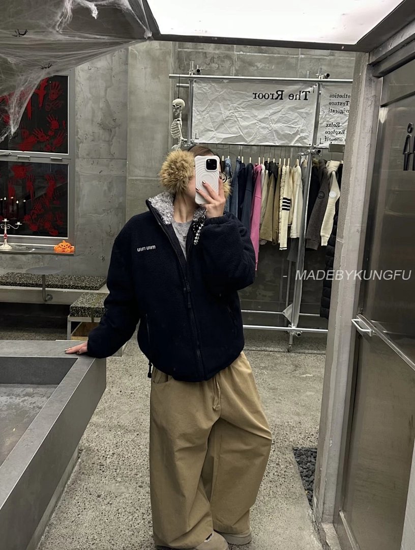 【A+ Item ID 8128 M1UM1U Miu _Mohair Blend Fur Collar_ FW25 Solid Color Stand Up Col - Image 23