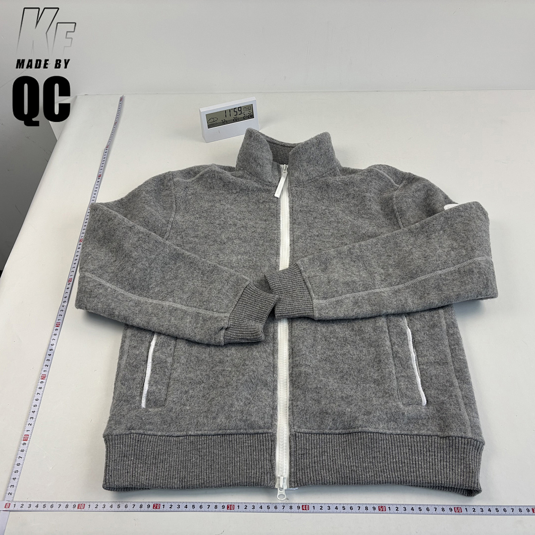 Christian Louboutin CG Stand Collar Fleece Wool Jacket - Image 27