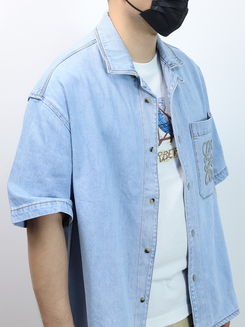 Other LOE Patch Embroidered Denim Shirt - Image 6