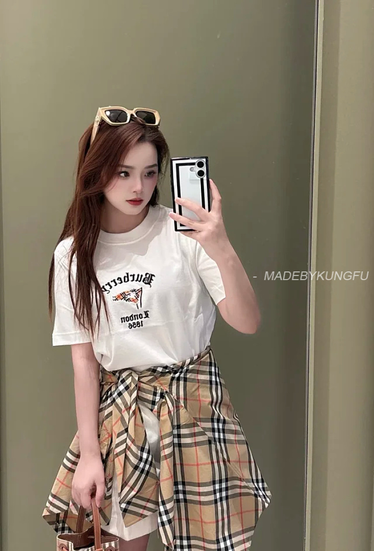 【A+ Item ID 9053 BBR Double Color Optional Embroidery Technique Round Neck Cotton Knitted T - Image 2