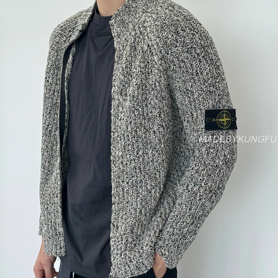 【A+ Item ID 8063 Stone-1Sland (Island _Custom Woven Seven Types Of Yarn_ Zipper Roun)