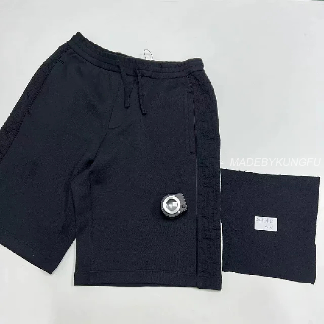 【A+ Item ID 9064 D1OR Dark Jacquard Cotton Blended Plain Knitted Oblique Printed Casual Shorts - Image 21