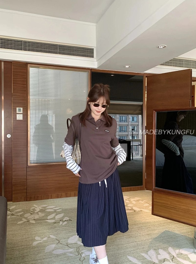 【A+ Item ID 8184 M1U-M1U Miu Long Sleeves “60 Double Combed Cotton ” Relaxed Fit Po - Image 27