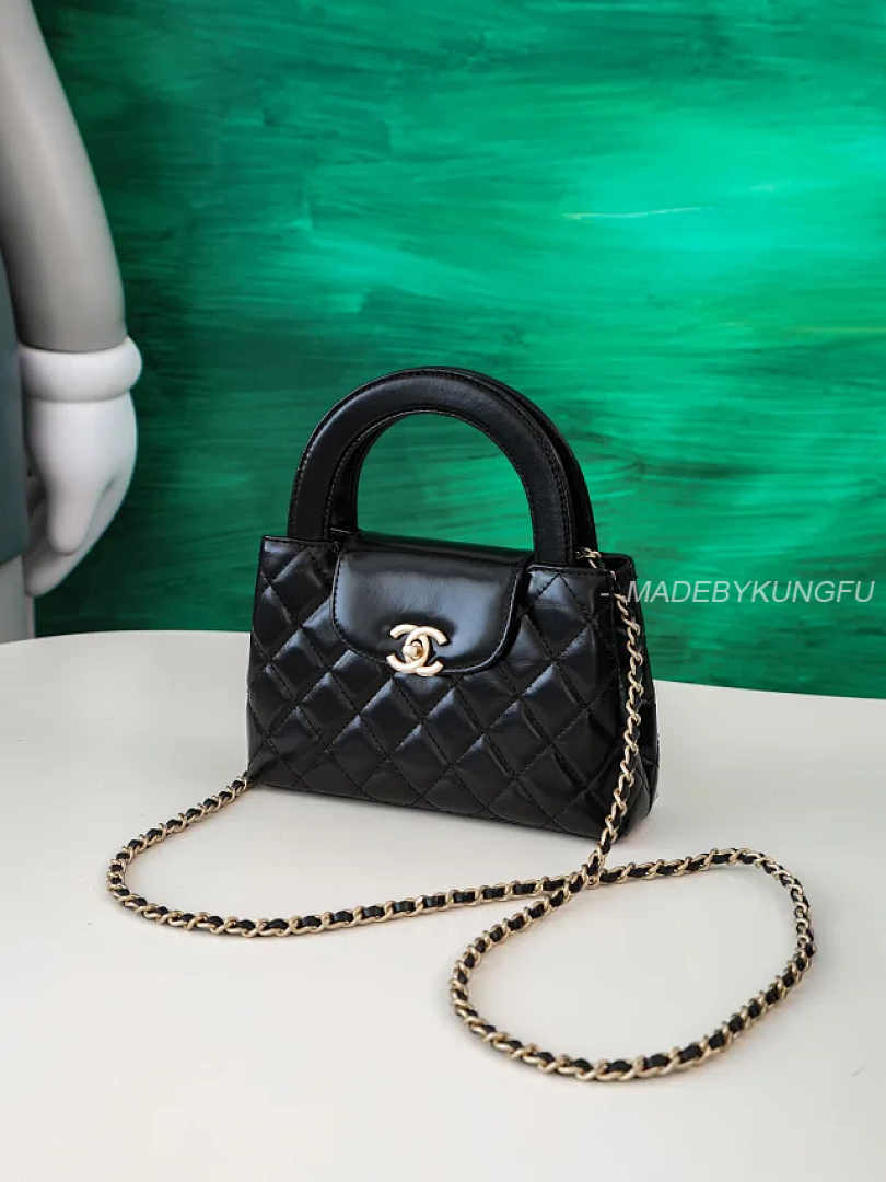 【A+ Item ID 9057 CHANE1 Kelly Diamond Patterned Cowhide Chain Carrying Shoulder Bag - Image 23