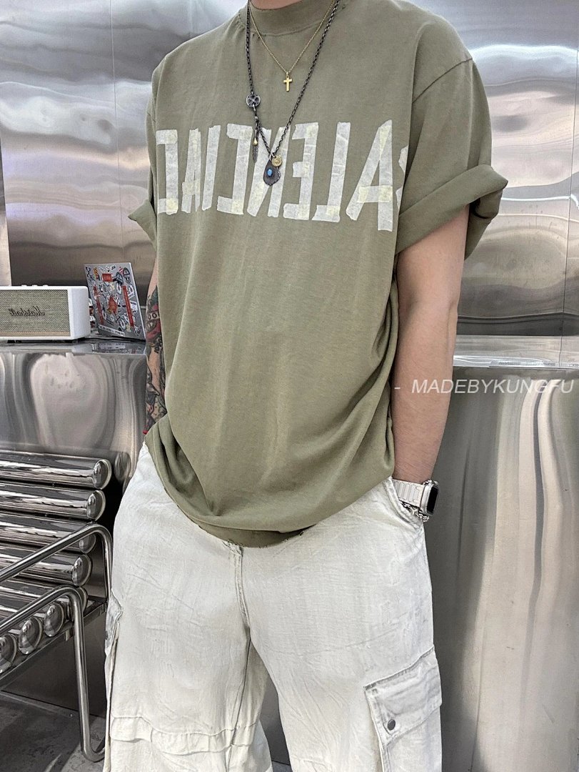 【A+ Item ID 8278 Balenc1Aga (Paris-2023S Pattern Paper Series Short Sleeves Retro) - Image 27
