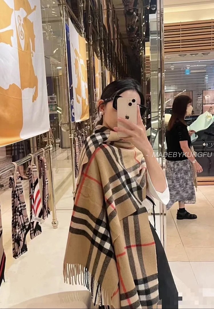 【A+ Item ID 8525 BBR Wool And Cashmere Blend (Striped Mesh Decorative Scarf F) - Image 18