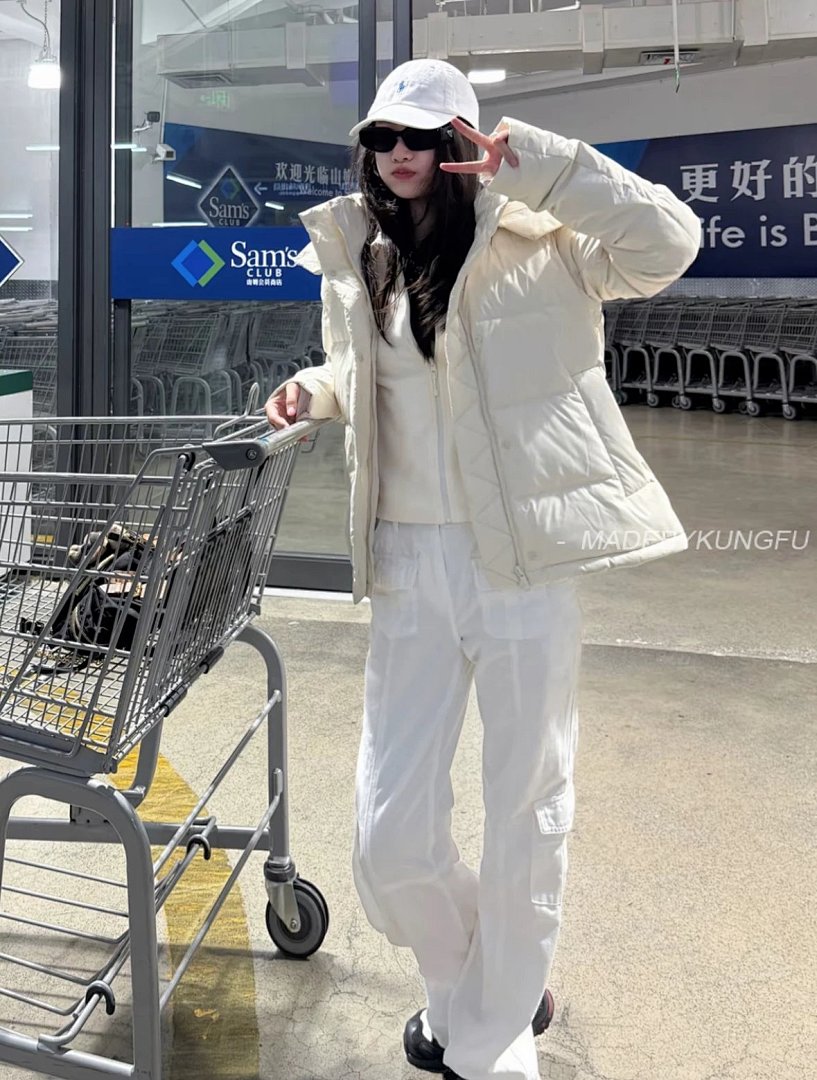 【A+ Item ID 8120 Lulu UnderwPuff Series -600 Puff Down Coat (Tri Color Rice White) - Image 49