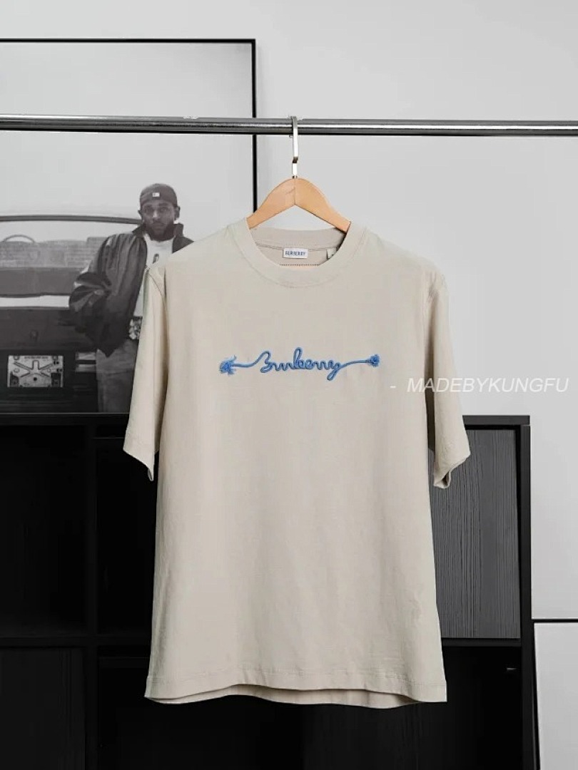 【A+ Item ID 9012 BBR SS25 Letter Printed Round Neck Short Sleeved Shirt - Image 30
