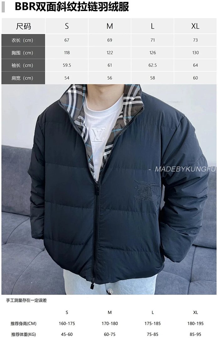 【A+ Item ID 8107 Burberr%-BBR-2024Ss- Twill Series (Reversible Down Jacket Double-Si) - Image 35